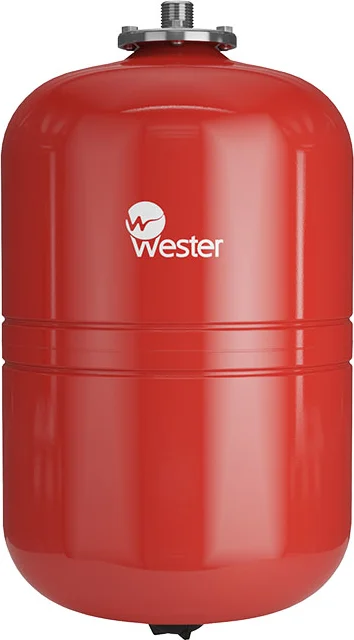Красный расширительный мембранный бак Wester WRV 24 для отопления
